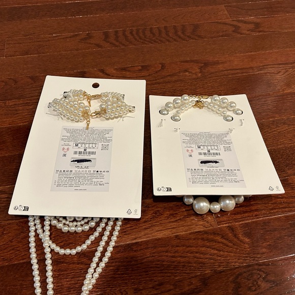 Zara pearl necklaces; edgy pieces are brand NWT! unedited pics attached. - Picture 2 of 2